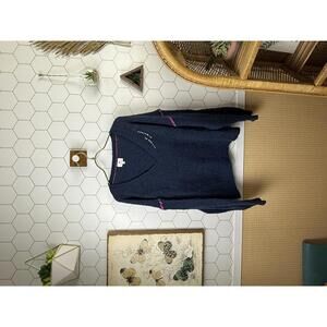 SUNDRY from Revolve Wool Blend Navy Bonjour Oversized Sweater - Size - 3
